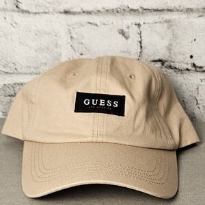 Guess Los Angeles Tan Logo Baseball Cap Adjustable Strap Hat